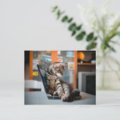 Kat Lying op Notitieboek Briefkaart (Staand voorkant)