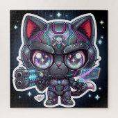 Kat Lym Combat Protocol Mecha Cat Legpuzzel (Verticaal)