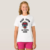 Kat Lym Cute Black Cat Pirate Art T-shirt (Voorkant volledig)