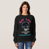 Kat Lym French Artist Mode Cat Sticker. Trui (Voorkant volledig)