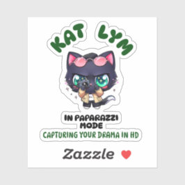 Kat Lym In Paparazzi Mode Sticker