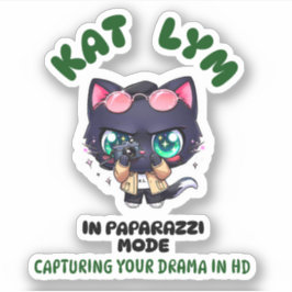 Kat Lym In Paparazzi Mode Sticker