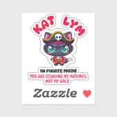 Kat Lym In Pirate Mode 2 Sticker (Vel)