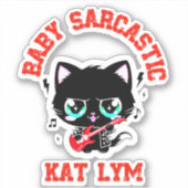 Kat Lym Rock Star Baby Sarcastic Sticker (Voorkant)