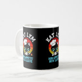 Kat Lym Sarcastic Chef Cat - Bon Appetit Now Leave Koffiemok (Voorkant links)