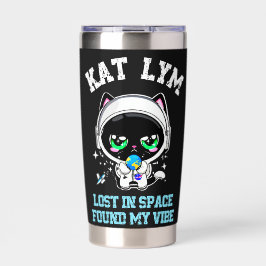 Kat Lym Space: Lost in Space Found My Vibe Geïsoleerde Drinkbeker
