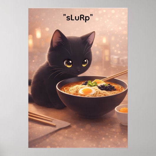 Kat maakt ramen om 3 uur 's nachts Poster (Voorkant)