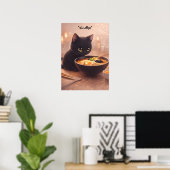 Kat maakt ramen om 3 uur 's nachts Poster (Thuiskantoor)