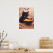 Kat maakt ramen om 3 uur 's nachts Poster (Keuken)