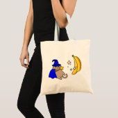 Kat Magiciër Creëer bananen met een Magische Wand Tote Bag (Voorkant (product))