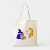 Kat Magiciër Creëer bananen met een Magische Wand Tote Bag (Achterkant)