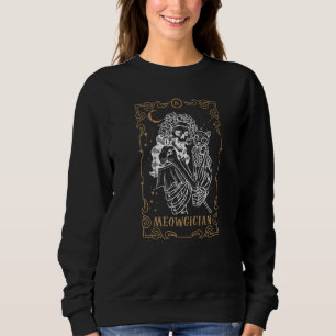 Kat Magiër Tarotkaart Pagan Goblincore Goth Occu Trui
