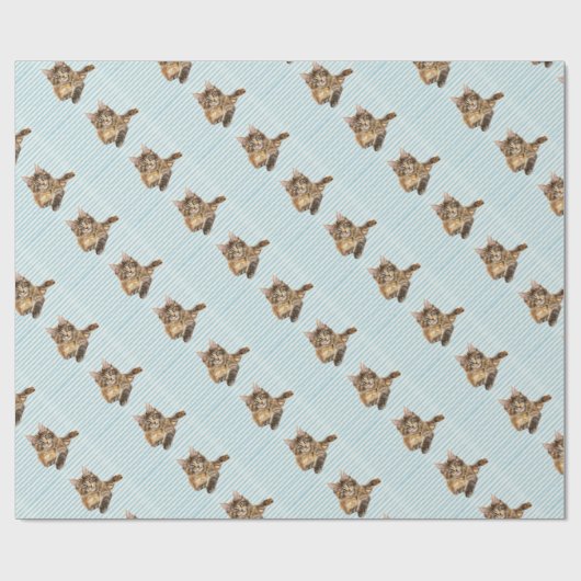 Kat, Maine Coon Cadeaupapier (Vlak)