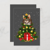 Kat Maine Coon Cat Xmas Bastruitjes Lat Lover Ugly Bedankkaart (Voorkant / Achterkant)
