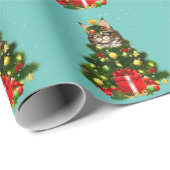 Kat Maine Coon Cat Xmas Bastruitjes Lat Lover Ugly Cadeaupapier (Rol Hoek)