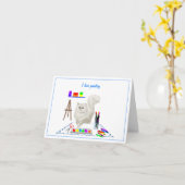 Kat maken in Art Studio-Wenskaart of cadeau Kaart (Gele Bloem)