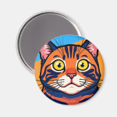 Kat, Makreel, Huiskat Magneet (Voorkant / Achterkant)