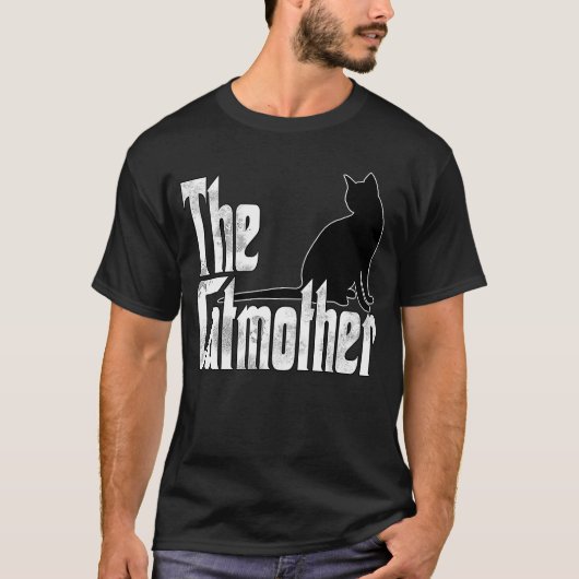 Kat mam Catmoeder Black Cat Moeder Kat mama 4 T-shirt (Voorkant)