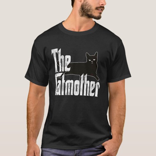 Kat mam Catmoeder Black Cat Moeder Kat mama 7 T-shirt (Voorkant)