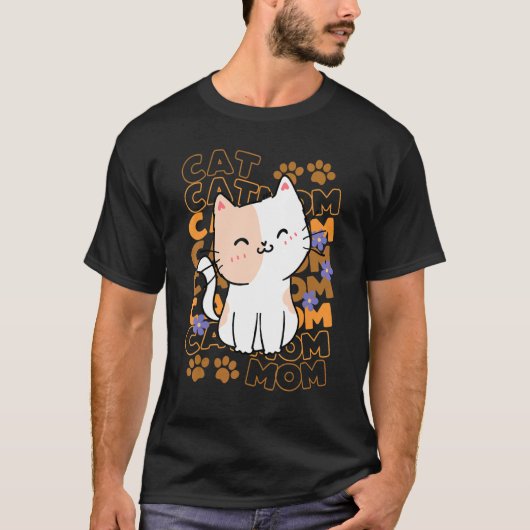 Kat mam Cute Cat Paws Kitten snel adopteren T-shirt (Voorkant)