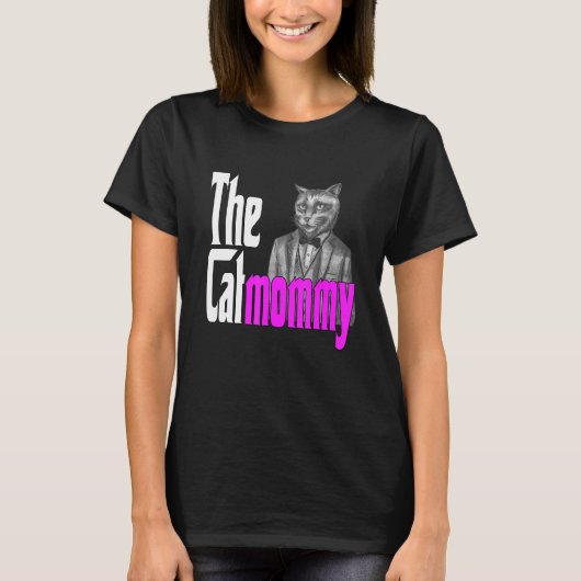 Kat mam De katmoeder is gek op Kat T-shirt (Voorkant)