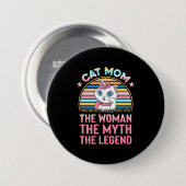 Kat mam de vrouw de Legende Ronde Button 7,6 Cm (Voorkant /achterkant)