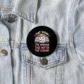 Kat mam de vrouw de Legende Ronde Button 7,6 Cm (In situ)