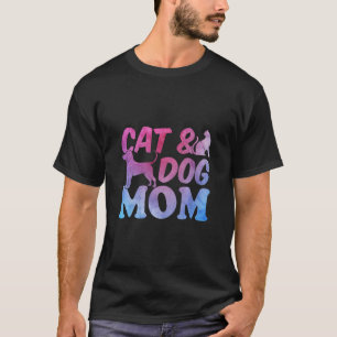 Kat mam en hond mama Cute Cat Cat & Dog mama T-shirt