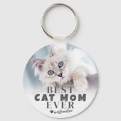 Kat Mam Gepersonaliseerde Pet Foto Sleutelhanger (Voorkant)