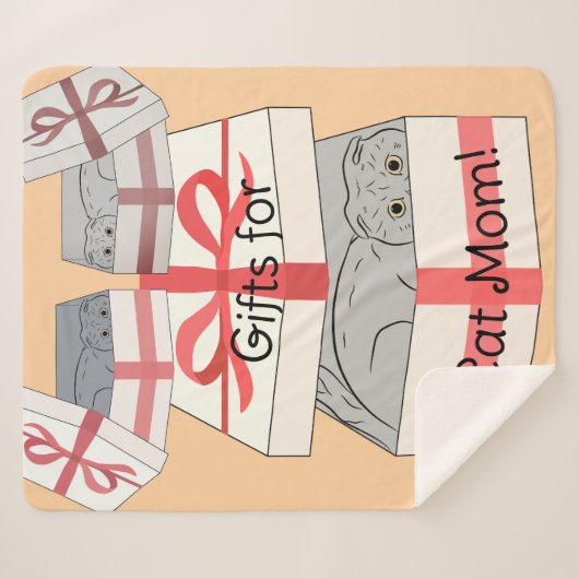 Kat Mam Gifts Sherpa Deken (Voorkant (horizontaal))
