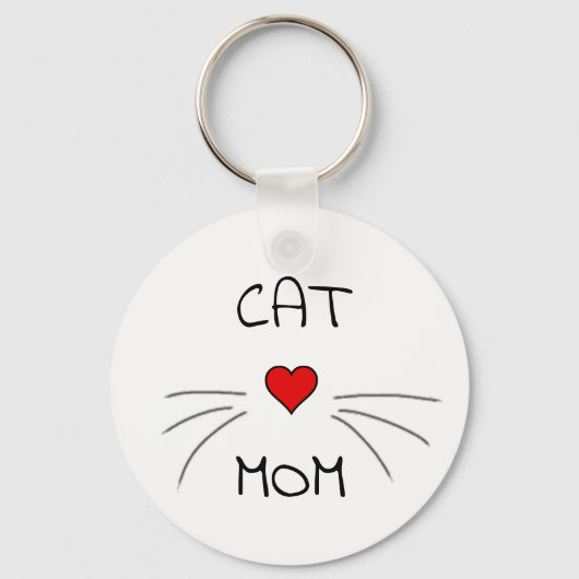 Kat mam Heart en Whiskers Sleutelhanger (Voorkant)