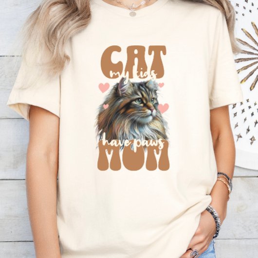 Kat Mam, Kat Mam, Kat Liefhebber Retro Stijl T-shirt