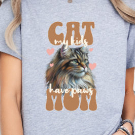 Kat Mam, Kat Mam, Kat Liefhebber Retro Stijl T-shirt