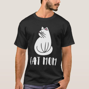 kat mam kitty katten moeders gekke kat dame t-shirt