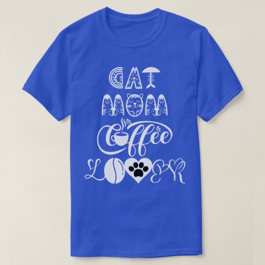 Kat mam koffieminnen Kat Design 16 T-shirt (Design voorkant)