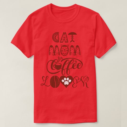 Kat mam koffieover Cat Design 9 T-shirt (Design voorkant)