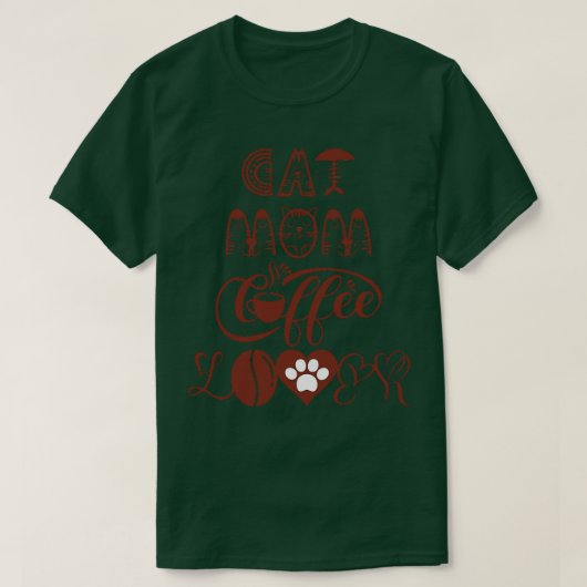 Kat mam koffieover Cat Design 9 T-shirt (Design voorkant)