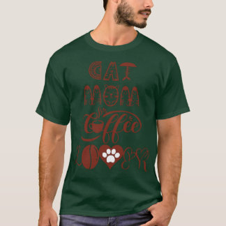 Kat mam koffieover Cat Design 9 T-shirt