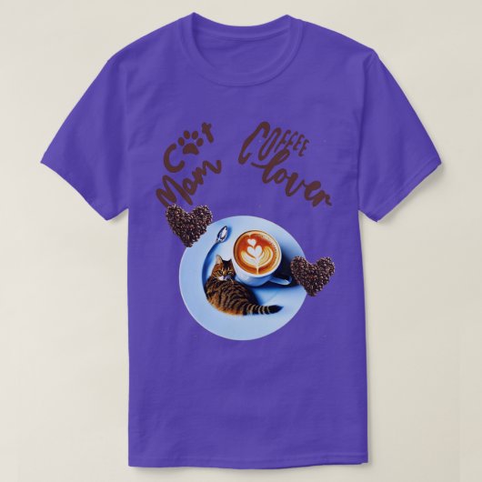 Kat mam koffieover Kat Design 6 T-shirt (Design voorkant)