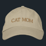 Kat Mam Neutraal geborduurd Pet<br><div class="desc">We voegen altijd dagelijks nieuwe design toe!</div>