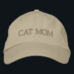 Kat Mam Neutraal geborduurd Pet<br><div class="desc">We voegen altijd dagelijks nieuwe design toe!</div>