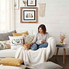 Kat mam pawprint kussen