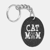 Kat mam Pawprint met Cat Hair Sleutelhanger (Voorkant Links)
