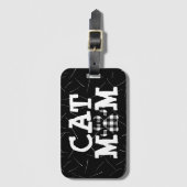 Kat mam Pawprint met kattestoelen Bagagelabel (Voorkant (verticaal))