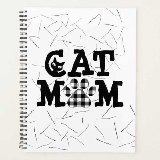 Kat mam Pawprint met kattestoelen Planner (Voorkant)