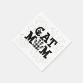 Kat mam Pawprint met kattestoelen Servet (Hoek)