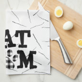 Kat mam Pawprint met kattestoelen Theedoek (Quarter Fold)