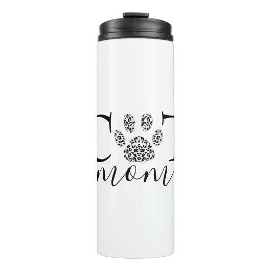 Kat mam pawprint thermosbeker (Voorkant)