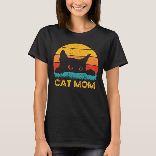 Kat mam - Retro kat T-shirt (Voorkant)