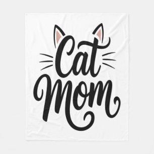 Kat Mam Whiskers en oren Fleece Deken